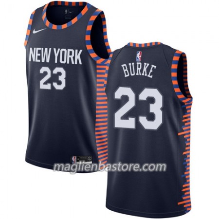 Maglia NBA New York Knicks Trey Burke 23 2018-19 Nike City Edition Navy Swingman - Uomo